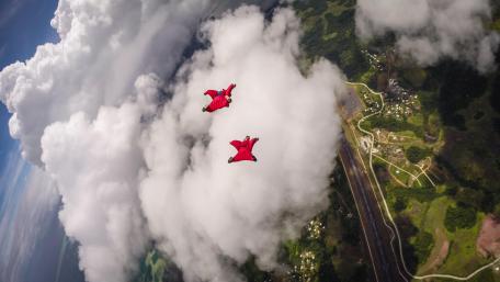 Wingsuit Flying near Los Angeles wallpaper