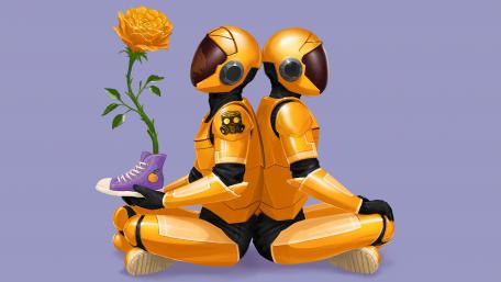 Duo of Dreams in Orange Armor wallpaper
