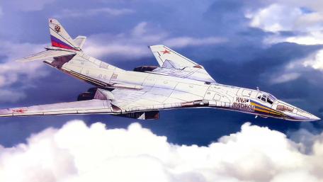 Soviet Bomber Soaring through Clouds in 4K Resolution wallpaper