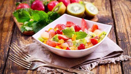 Vibrant Fruit Medley in a Bowl wallpaper