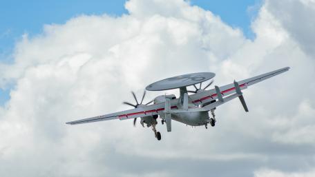 Military Surveillance Aircraft in Action wallpaper