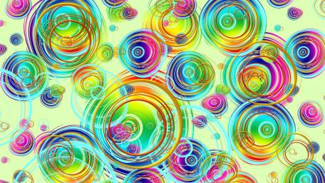 Vibrant Swirls of Colorful Circles wallpaper