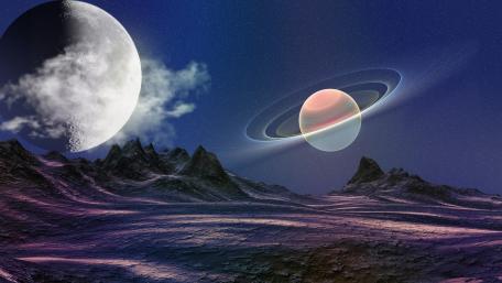 Mysterious Celestial Landscapes wallpaper
