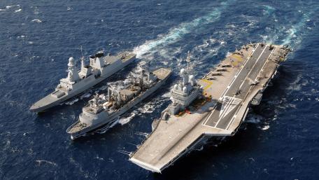 Majestic Naval Fleet in Formation 4K wallpaper