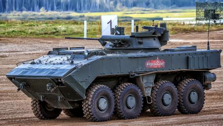 Armored Vehicle on Display in the Field wallpaper