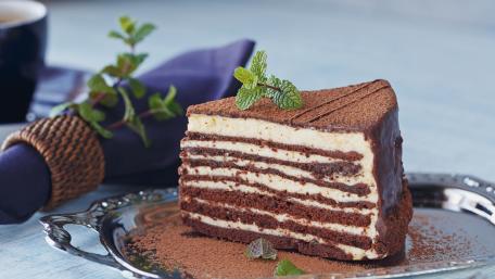 Decadent Layered Chocolate Cake Wallpaper wallpaper