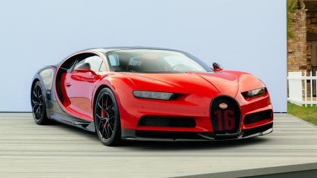 Sleek Red Bugatti Chiron Wallpaper for Enthusiasts wallpaper