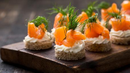 Delicious Salmon Canapés for Gourmet Lovers wallpaper