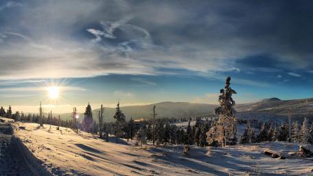 Winter Wonderland at Sunrise wallpaper