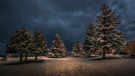 Tranquil Winter Wonderland Scene wallpaper