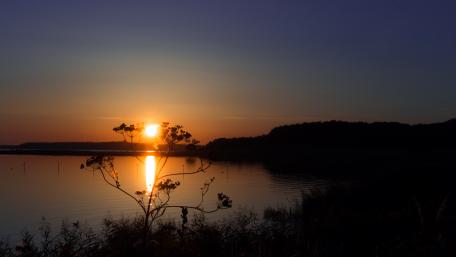 Serene Sunset Over Tranquil Waters wallpaper