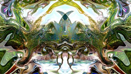 Vibrant Abstract Swirls in Nature's Embrace wallpaper
