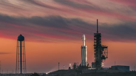 Rocket Launch Pad at Dusk wallpaper