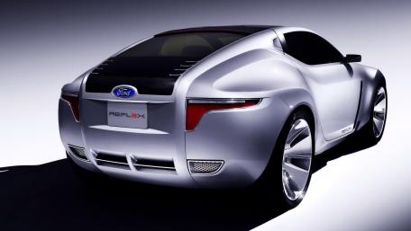 Futuristic Silver Ford Concept Car Wallpaper wallpaper
