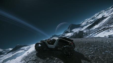 Futuristic Journey Through an Alien Landscape wallpaper