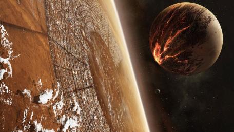 Alien Planet in a Celestial Dreamscape wallpaper