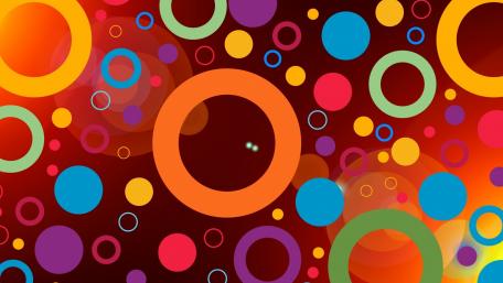 Vibrant Circles in Motion wallpaper