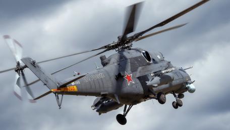 Powerful Military Helicopter in Action wallpaper