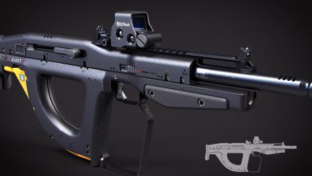 Advanced Military Firearm Wallpaper Design wallpaper