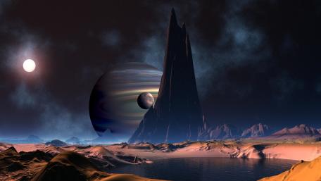 Mystical Landscapes of a Futuristic Realm wallpaper