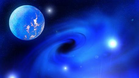Cosmic Blue Planet Wallpaper wallpaper