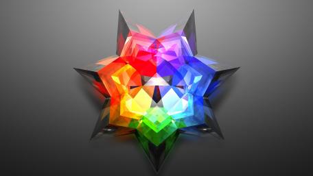 Vivid Geometric Harmony in Colorful Abstract Design wallpaper