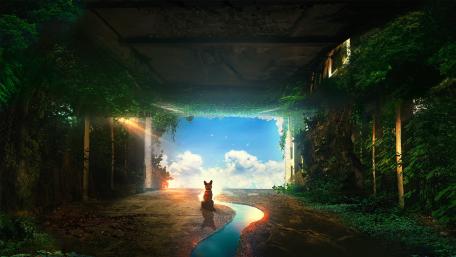 Mystical Ruins in Nature's Embrace wallpaper