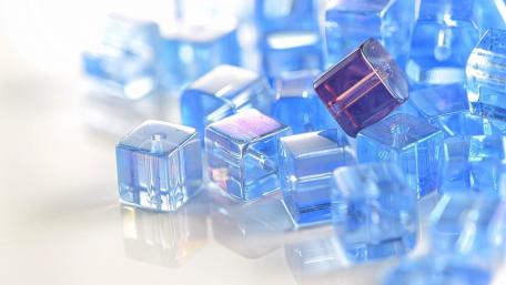 Blue Cubes in Spectrum Harmony wallpaper