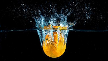 Energetic Splash of Citrus Delight wallpaper