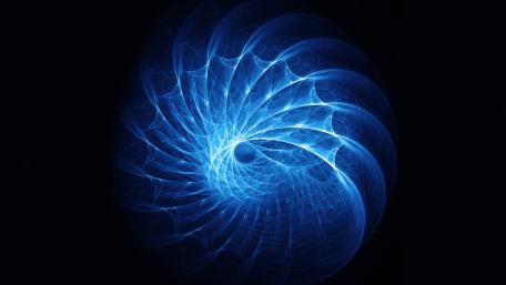 Fluid Blue Swirl in Digital Fractal Design wallpaper