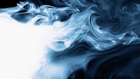 Ethereal Blue Smoke Swirls Empowering Calmness wallpaper