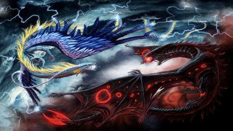 Fire and Ice Dragon wallpaper