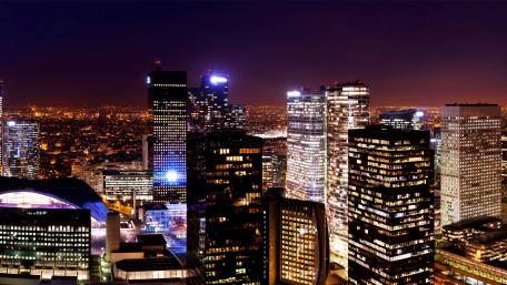 La Défense Business District at Night wallpaper