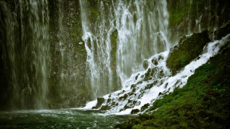 Serenity of Cascading Waterfalls wallpaper