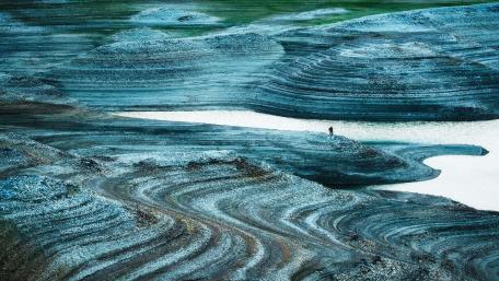 Serene Patterns of Nature's Landscape wallpaper
