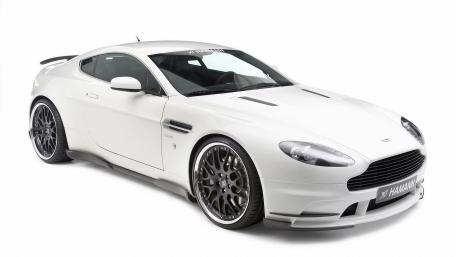 Sleek White Aston Martin with Stunning Custom Design wallpaper