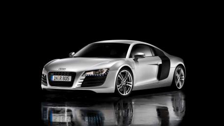 Sleek Audi R8 Masterpiece in Monochrome Elegance wallpaper