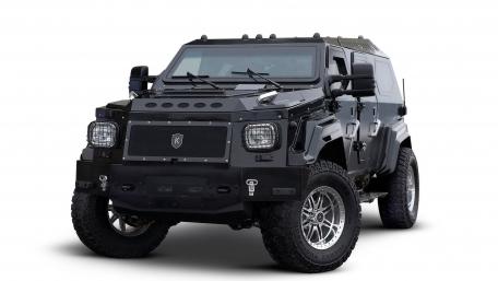 Powerful Black Armored SUV Wallpaper wallpaper