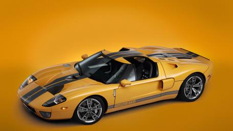 Sleek Ford GT in Striking Yellow Finish wallpaper