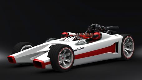 Sleek Honda Race Car Design Wallpaper wallpaper
