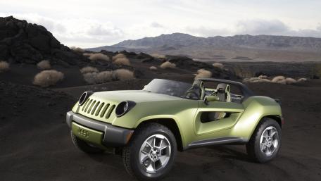 Sleek Green Off-Road Concept Car Wallpaper wallpaper