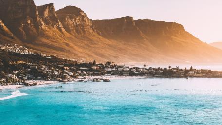 Serene Mountain Beach Sunrise Scene wallpaper