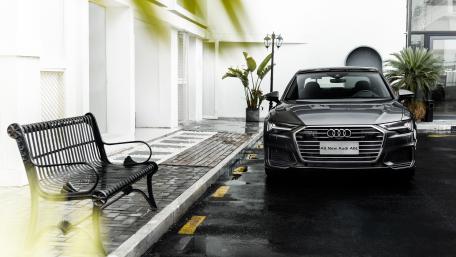 Sleek Audi A6 in Modern Setting wallpaper