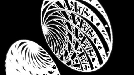 Ethereal Black and White Fractal Design wallpaper