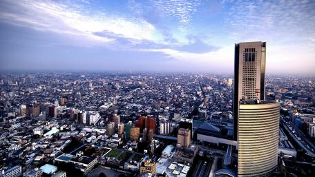 Urban Horizon at Dusk wallpaper