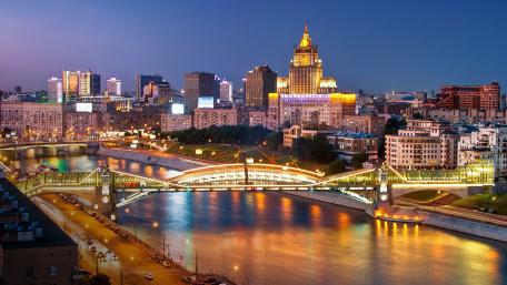 Cityscape at Dusk wallpaper