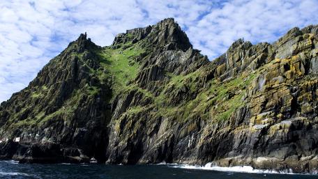 Majestic Cliffs Beneath a Bright Sky wallpaper