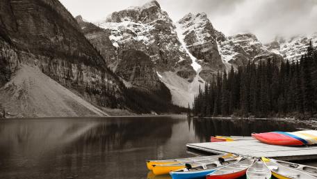 Serene Mountain Reflection by the Lake wallpaper