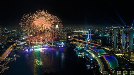 City Lights and Celebrations at Night wallpaper