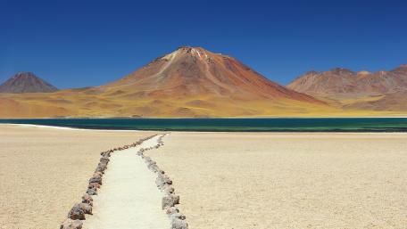 Majestic Andes under a Clear Blue Sky wallpaper